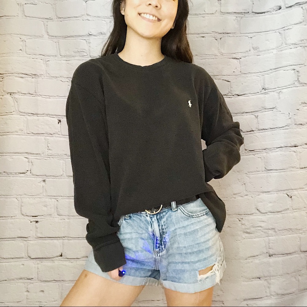 Polo Ralph Lauren | Black Long Sleeve Top | Size L